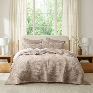 Renee Taylor Blake Velvet European Pillowcase Ultra-Soft Cotton Nude