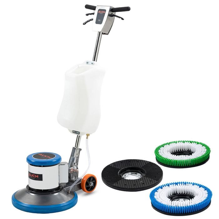 Auch 17 Inch Commercial Orbital Scrubber & Polisher, Hard Floor Buffer, Carpet Cleaner, 12L Solution Tank, 2 Brushes