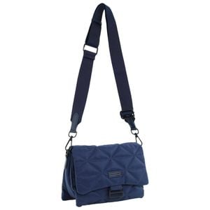 Pierre Cardin Ladies Nylon Quilted Textured Crossbody Bag in Navy - Navy | One Size | Casual