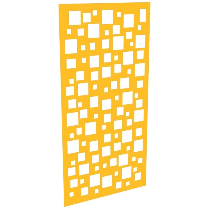 ProtectorAl 300-1200w x 1201-2400h Dark Yellow/Gloss White Squares Unframed Composite Deco Panel