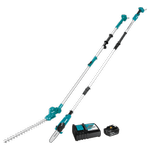 Makita 18V LXT 460mm Pole Hedge Trimmer and 200mm Telescoping Pole Saw (5.0Ah) Kit