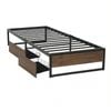 Artiss Bed Frame Metal Frame Single Bed Base 2 Drawers Oslo