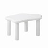 Oikiture Coffee Table Side Tables Sofa Cafe Desk Living Room White Irregular