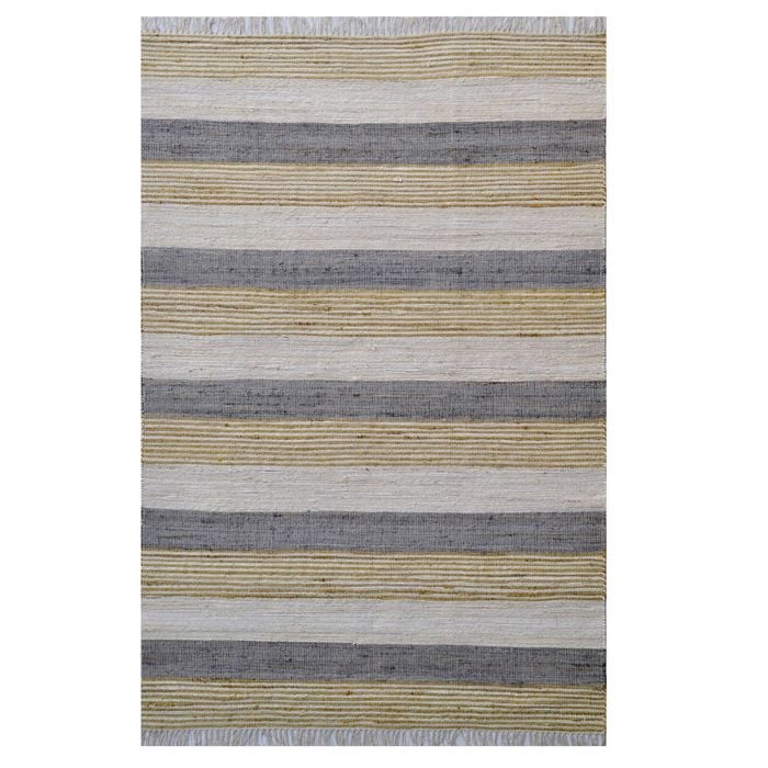 Handwoven Natural Jute Rug-Peru 1111-Grey-110x155cm