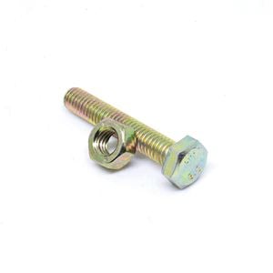 Pinnacle 5 x 40mm Yellow Zinc Hi Tensile Hex Bolt And Nut - 10 Pack
