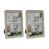 2PK SS Collective Silver Matisse Directional Textured Rectangle Photo Frame 4x6