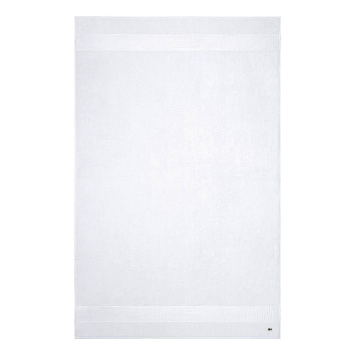 Lacoste LLECROCO Soft Organic Cotton Bath Sheet Blanc 100x150cm