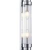 CLA Lighting Varillas Interior Up/Down Clear Glass Rod Wall Light Chrome