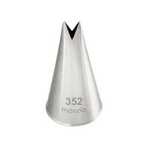 Mondo Stainless Steel #352 Leaf Piping Tip Icing Cake Decorating Nozzle Silver