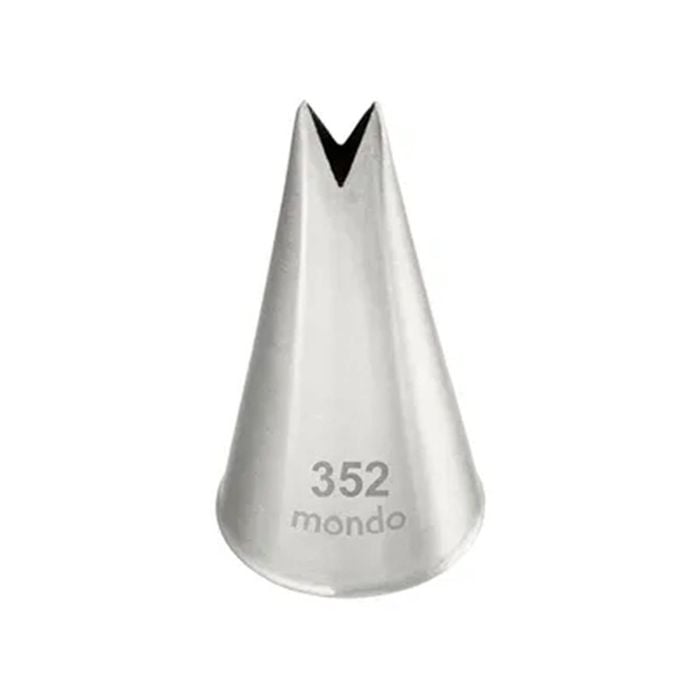 Mondo Stainless Steel #352 Leaf Piping Tip Icing Cake Decorating Nozzle Silver