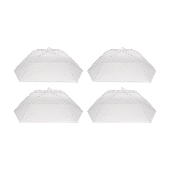4PK Culinary Kitchen Umbrella Mesh Cover Food Protector Lid 70cm Clear