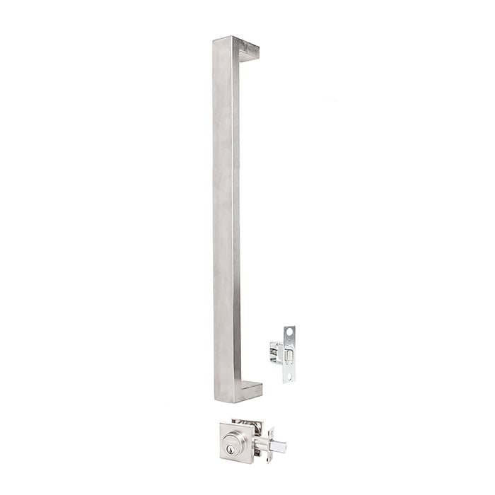 Gainsborough 600mm Stainless Steel G4 Series Keyed Oblong Pull Handle Entrance Set