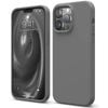 Silicone Phone Case For iPhone 13 Pro Shockproof Microfiber Lining - Carbon Grey