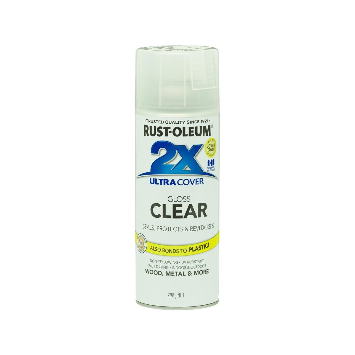 Rust-Oleum 2X Ultra Cover Gloss Clear Spray Paint 298g - Bunnings Australia