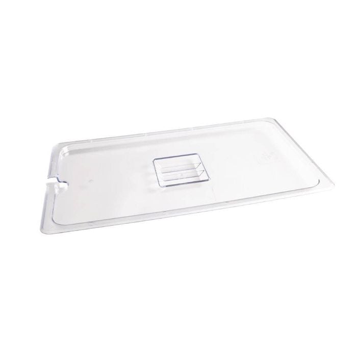 Vogue Polycarbonate Gastronorm Lid Notched Clear 1/1 Gn 530x325mm
