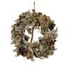 Lifebay Rustic Farmhouse Sheep Ear Wreath with Pinecones