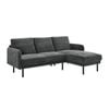 Lance Sofa Couch Lounge 3 Seater RH Chaise Charcoal
