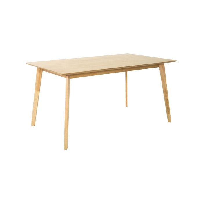 Cusco 150cm Dining Table Scandinavian Style Solid Rubberwood Natural