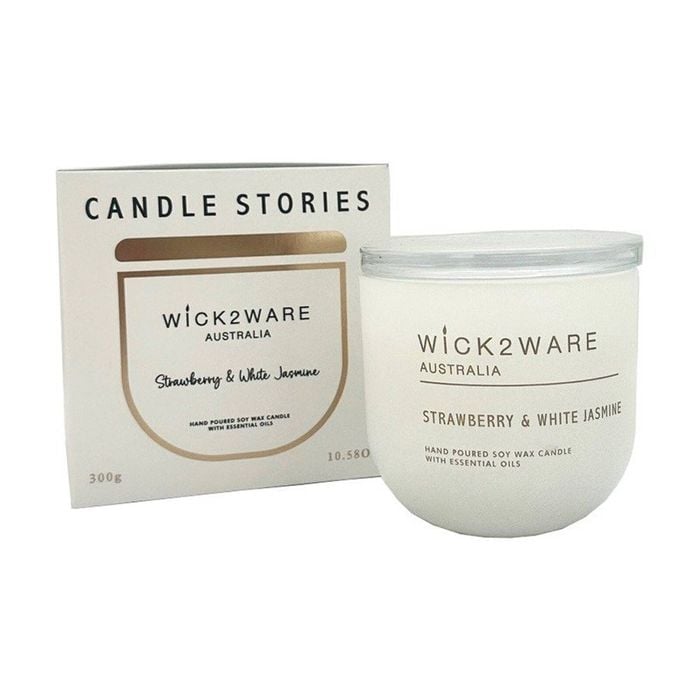 Candle SOY Jar 300g Strawberry White Jasmine