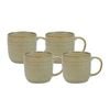 Bundanoon New Bone China Coffee & Tea Mugs Set 4 - Textured Glaze 370ml