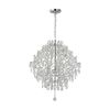 Lexi Lighting Baroque Chandelier Large Chrome & Clear Crystal Metal Glass