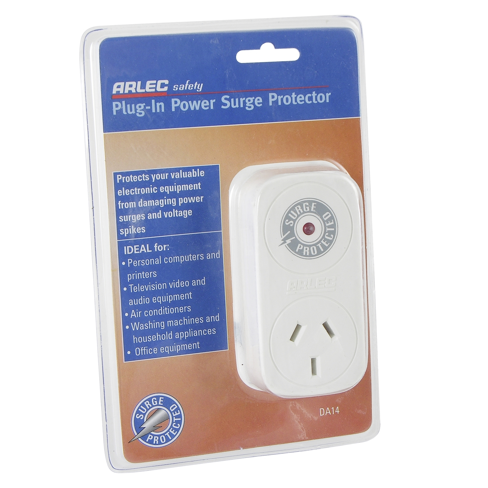 Arlec Plug-In Power Surge Protected Adapter product image