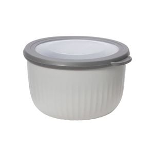 Oggi 1.3L Plastic Prep & Serve Bowl Food Storage w/ Lid - Grey
