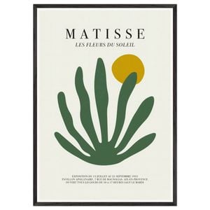 Galrie Matisse's Les Fleurs du Soleil Stunning - Elegant Botanical Art Print Home Decor, Black Frame, A2 42 x 60cm (16 x 24inch)