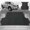 6D Diamond Ute Tub Mat for Ford Ranger (PX Dual Cab Ute) 2012-2015 (with spray on liner or no liner)-Black-Outback GT