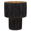 Telbix Nativa Modern Table Desk Lamp Light Metal Raffia Black Natural