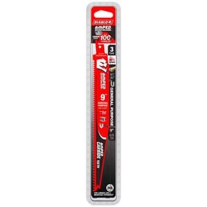 Diablo 9'' AMPED Demo Demon Reciprocating Saw Blade for General Purpose - 3 Pack