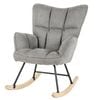 Costway Rocking Chair Lounge Recliner Grey
