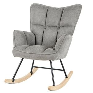 Costway Rocking Chair Lounge Recliner Grey