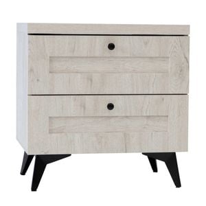 Bayville 2 Drawer Bedside Table Urban Snow