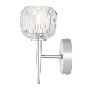 Telbix Chrome/Crystal Zaha 1 Wall Lamp