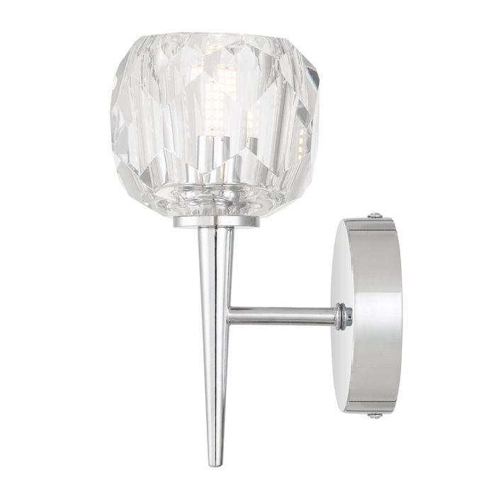 Telbix Chrome/Crystal Zaha 1 Wall Lamp