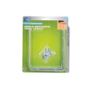 Zenith Angle Bracket Heavy 150 x 125mm ZP 2pk