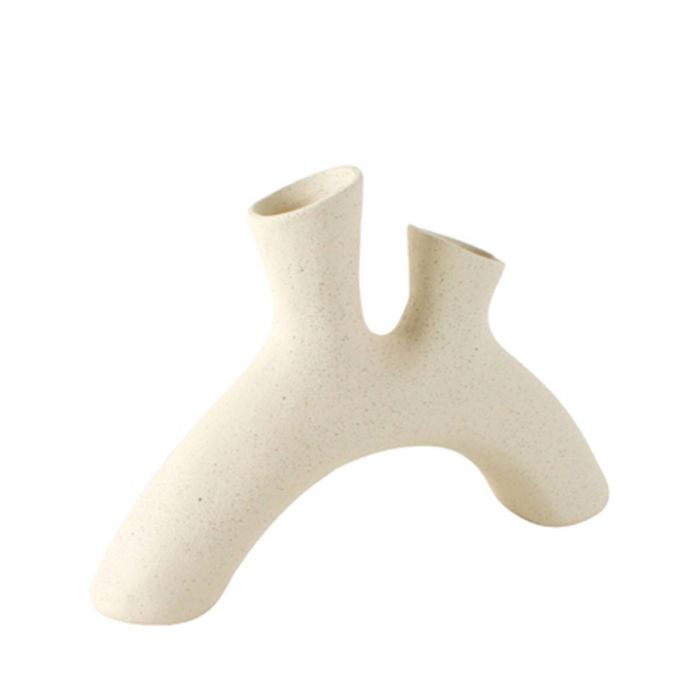 Maine & Crawford Adris 29cm Ceramic Abstract Vase - Off White