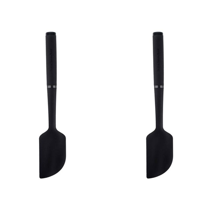 2PK KitchenAid Soft Touch Scraper Spatula Silicone 30cm - Black