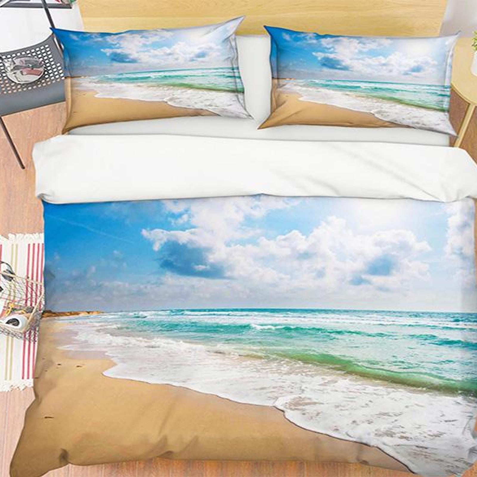 Nautical Seaside Beach Huts Duvet Cover Set – Double Size, 100% Polyester, 10.5 Tog, Includes Pillowcases (EAN: 5027491789776) - View #4