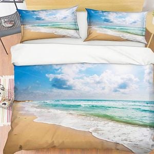 3D Seaside Beach 087 Bedding Set Pillowcases Quilt Duvet Cover Set Queen King
