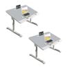 SOGA 2X 60x40cm Grey Small Foldable Laptop Bed Table