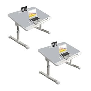 SOGA 2X 60x40cm Grey Small Foldable Laptop Bed Table