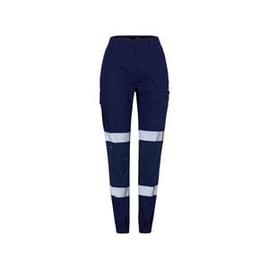 Hard Yakka Woman’s Navy Cuffed Pants With Tape - Size 12