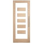 Corinthian 2040 x 820 x 40mm External Door White Oak Lumina Translucent Glass ALUM5TR