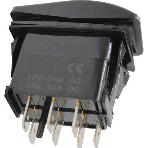 Switch Boss Dual Blue LED Laser Etched Rocker Switch (Horizontal ...