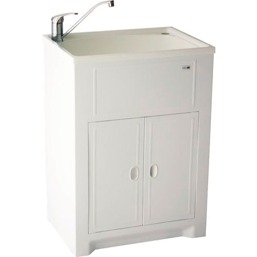 Milena SOLO - 45L Poly Laundry Trough and Poly Cabinet - Bunnings Australia