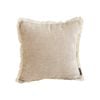 SOGA 45cm Latte Chenille Throw Pillow – Textured with Tassels,