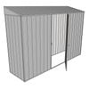Build-a-Shed 0.8 x 3 x 2m Green Skillion Single Hinged Side Door Shed - Zinc