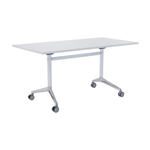 OLG Office Modulus Flip Table 1800W x 750D, White Frame & Top